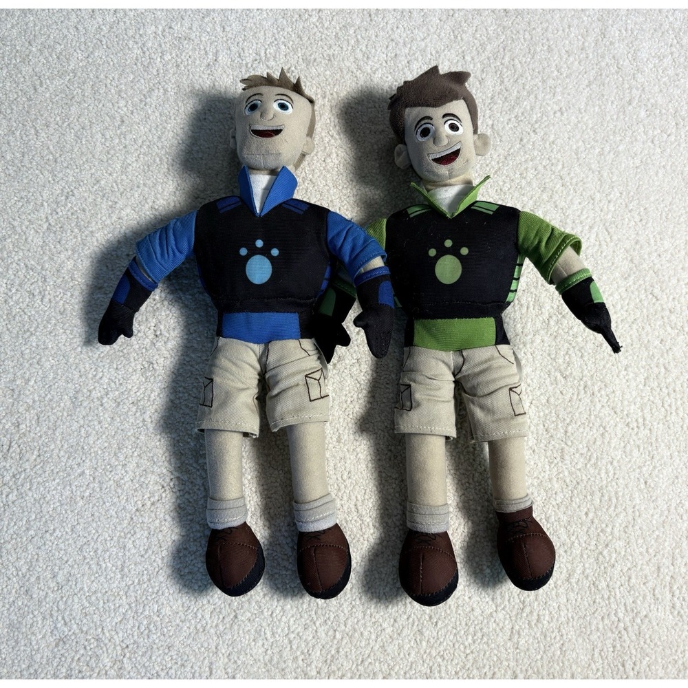 Wild Kratts Plush Stuffed Animal Set Collectible Animation Animals Chris Martin